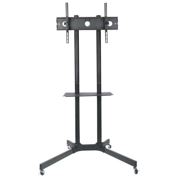 TECHLY 30"-65" Floor Trolley with Shelf Support LCD / LED / Plasma Black