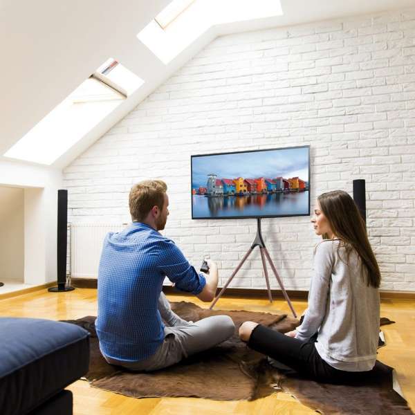TECHLY 45"-65" Tripod Floor Stand for LCD / LED / Plasma TV Brown/Black