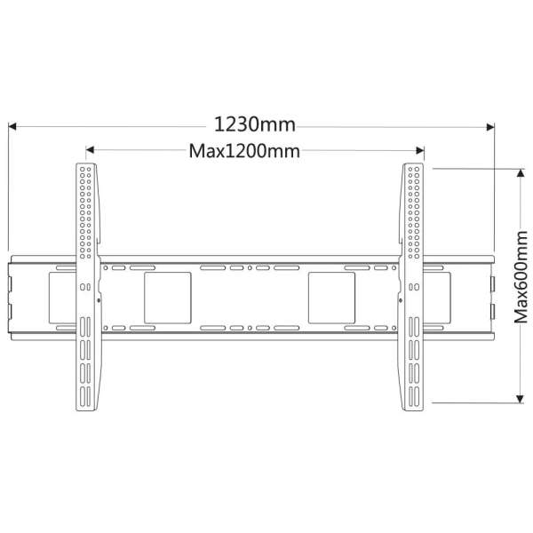 TECHLY Fixed Wall Bracket for LCD LED TV 55-100" Black