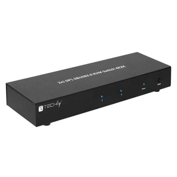TECHLY IDATA DP-KVM2 2-Port DisplayPort1.2 Dual-Monitor KVM Switch
