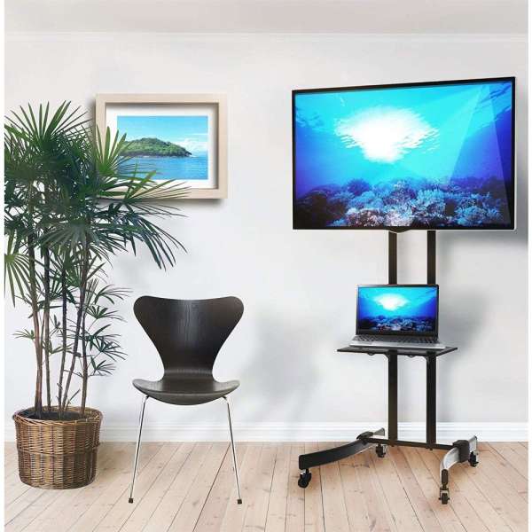 TECHLY Mobile TV Stand/Trolley for LED/LCD 32-70" with shelf