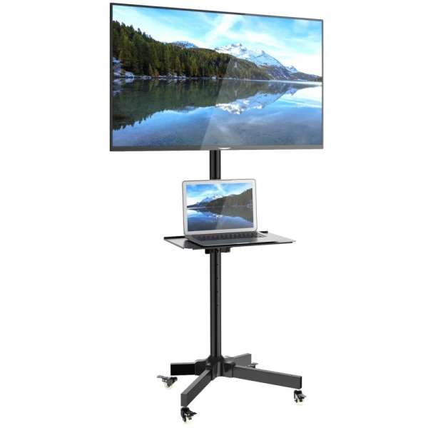 TECHLY Trolley Floor Stand LCD/LED/Plasma 23"-55" Black