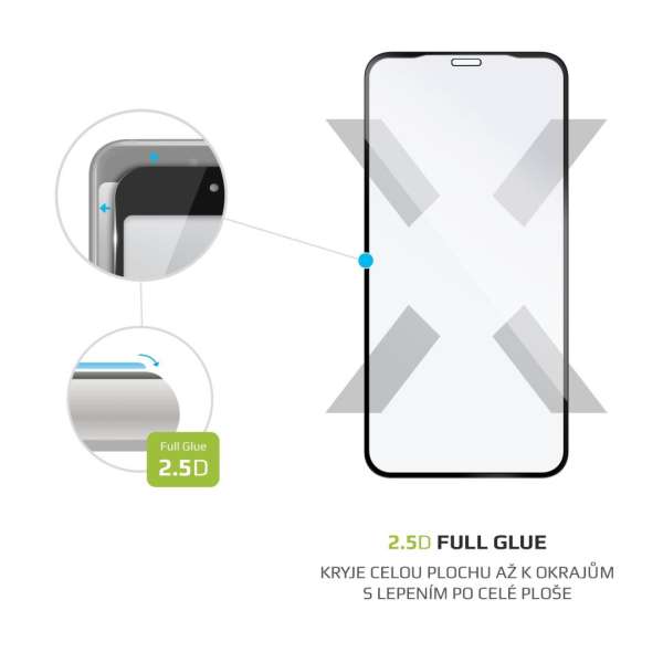 FIXED Üvegfólia Képernyővédő Full-Cover Apple iPhone XR/11, full screen , Fekete