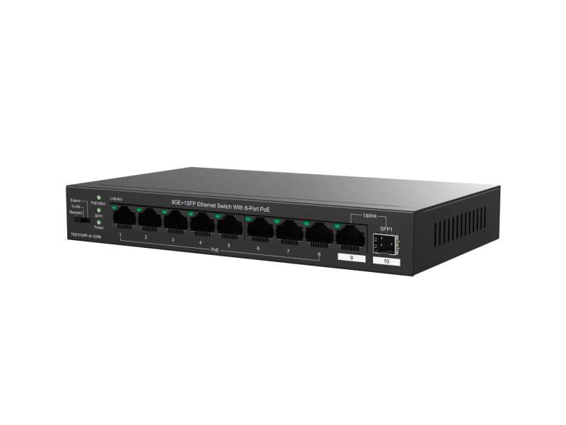 Tenda TEG1110PF-8-120W 9GE+1SFP Ethernet Switch With 8-Port PoE