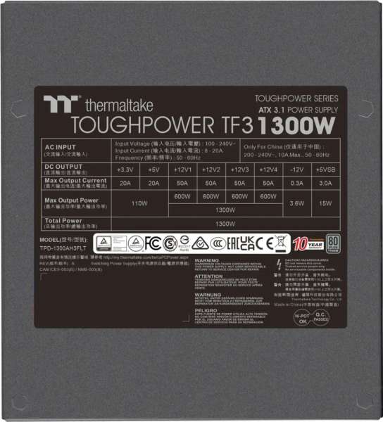 Thermaltake 1300W 80+ Titanium Toughpower TF3