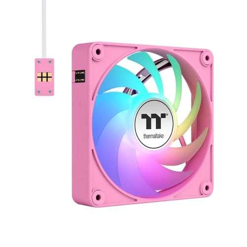 Thermaltake CT120 EX ARGB Sync PC Cooling Fan Pink (3-Fan Pack)