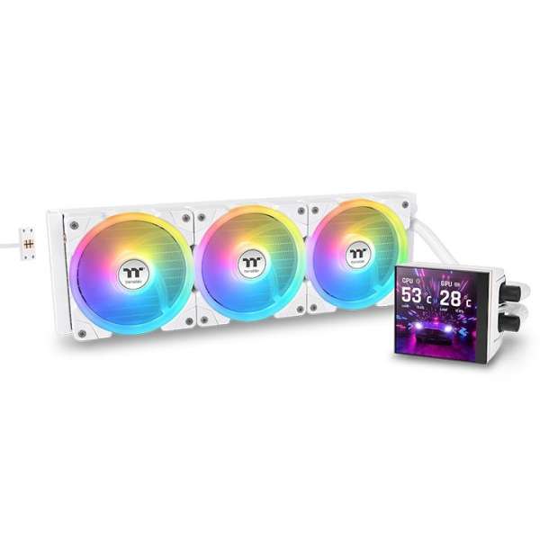 Thermaltake MAGFloe 420 Ultra ARGB Sync AIO Liquid Cooler Snow Edition White