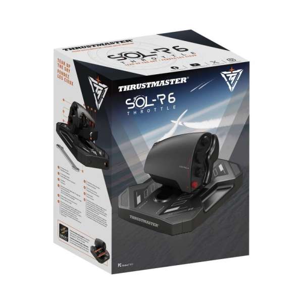 Thrustmaster Sol-R 6 Throttle Flight Throttle Control Black