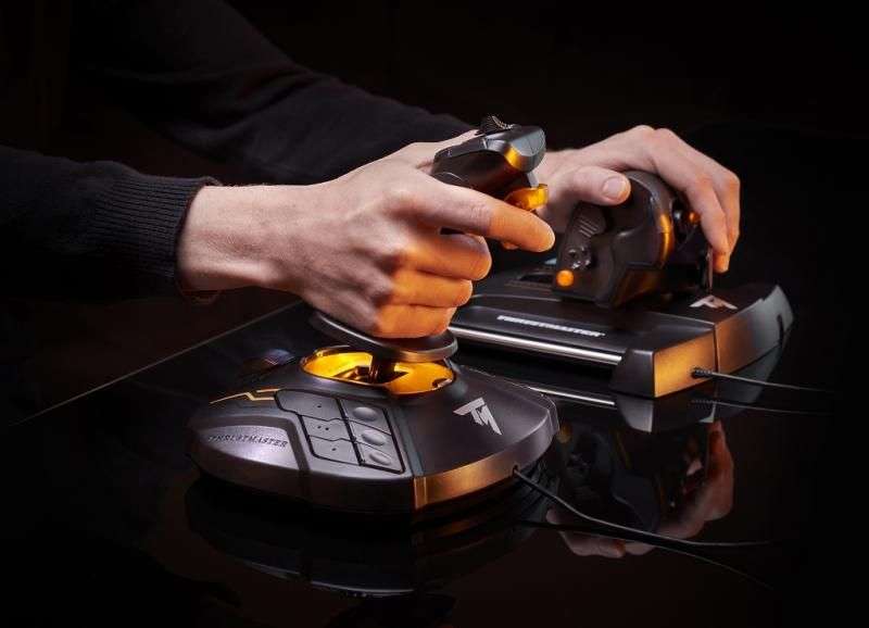 Thrustmaster T-16000M FCS Flight Pack USB Botkormány, Gázkar és Pedál Black