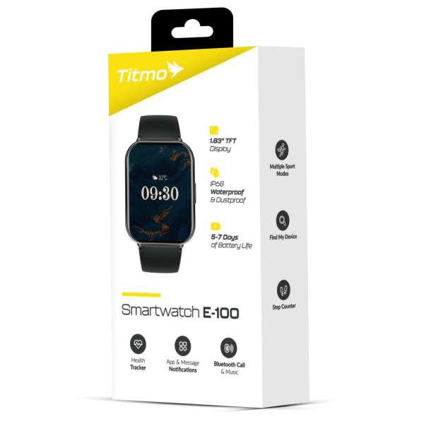 TITMO E-100 Smart Watch Black TITMO E-100 Smart Watch Black