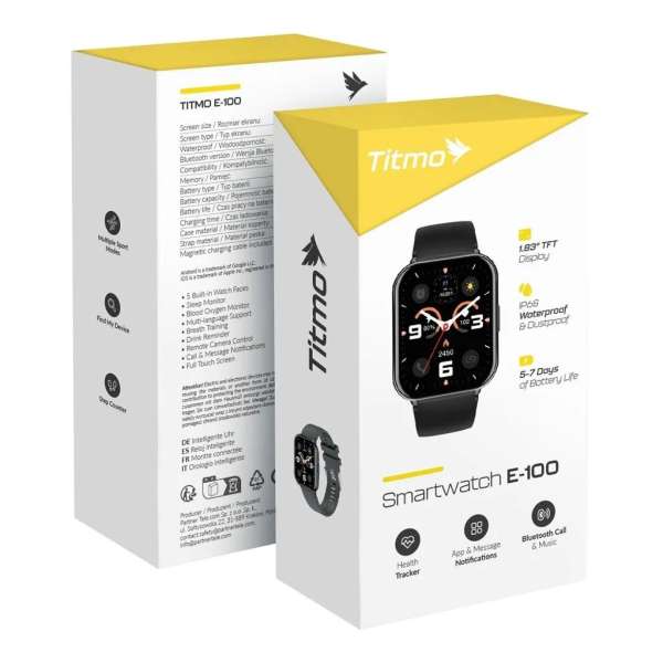 TITMO E-100 Smart Watch Black TITMO E-100 Smart Watch Black