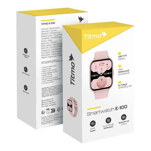TITMO E-100 Smart Watch Pink TITMO E-100 Smart Watch Pink