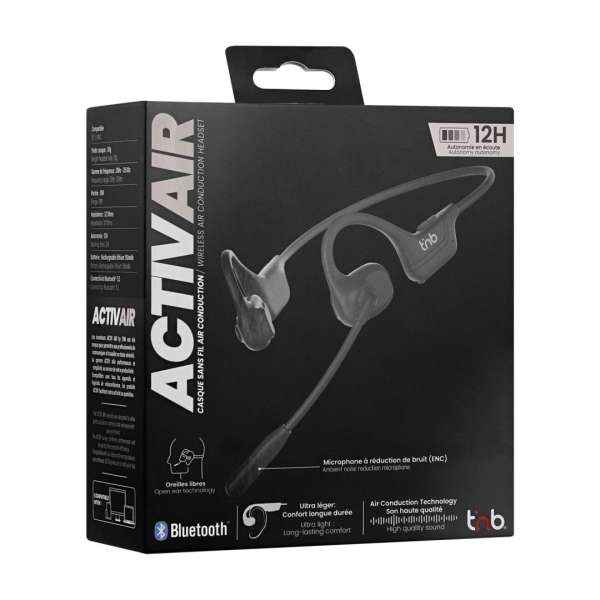 TnB Activair Ultra-light Bluetooth Headset Black