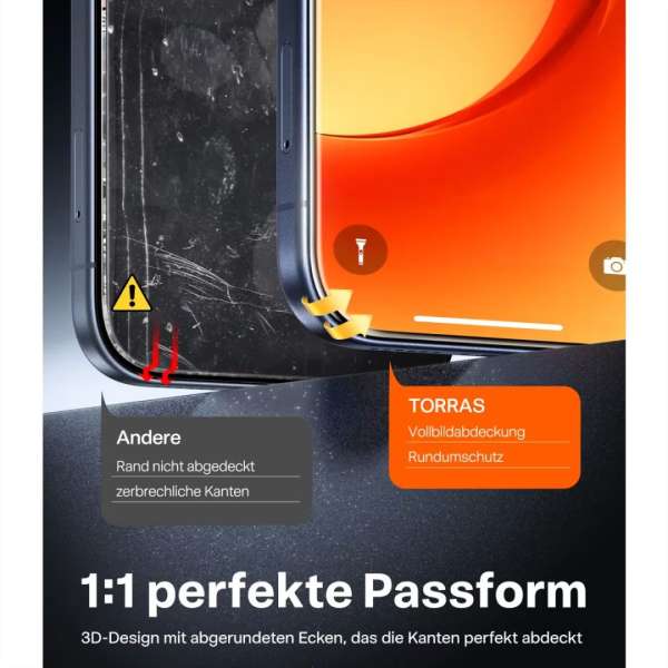 Torras GlassGo Install Master Screen Protector for iPhone 17 Clear