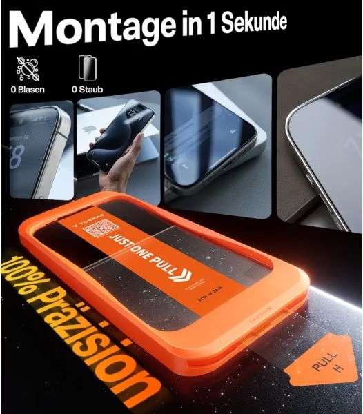 Torras GlassGo Install Master Screen Protector for iPhone 17 Pro Max Clear