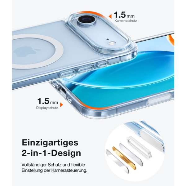 Torras Guardian Magnetic case for iPhone 17 Air Clear