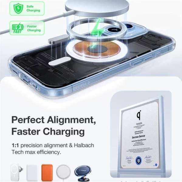 Torras Guardian Magnetic case for iPhone 17 Clear