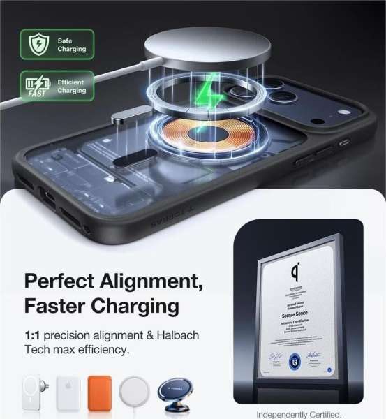Torras Guardian Magnetic case for iPhone 17 Pro Black