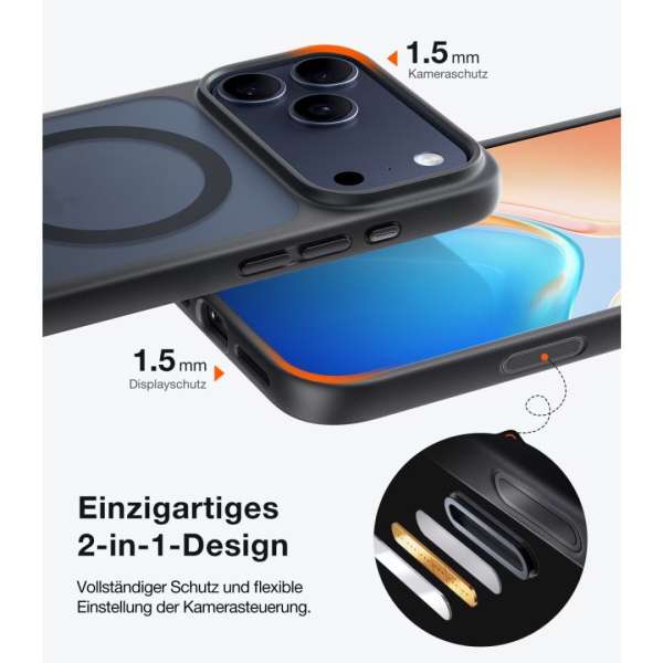 Torras Guardian Magnetic case for iPhone 17 Pro Black