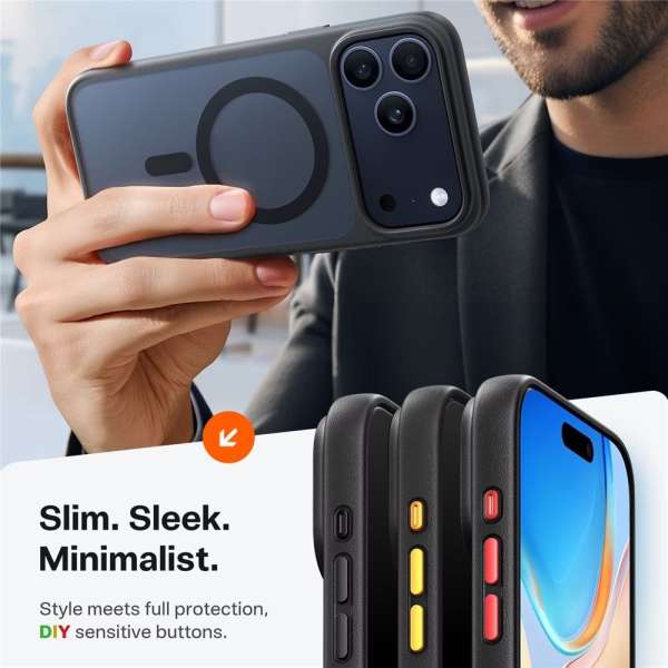 Torras Guardian Magnetic case for iPhone 17 Pro Black