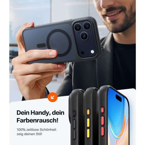 Torras Guardian Magnetic case for iPhone 17 Pro Max Black