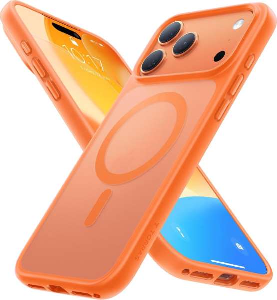 Torras Guardian Magnetic case for iPhone 17 Pro Max Energy Orange