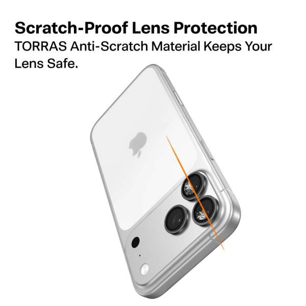 Torras Lensguard Screen Protector for iPhone 17 Pro Max Black