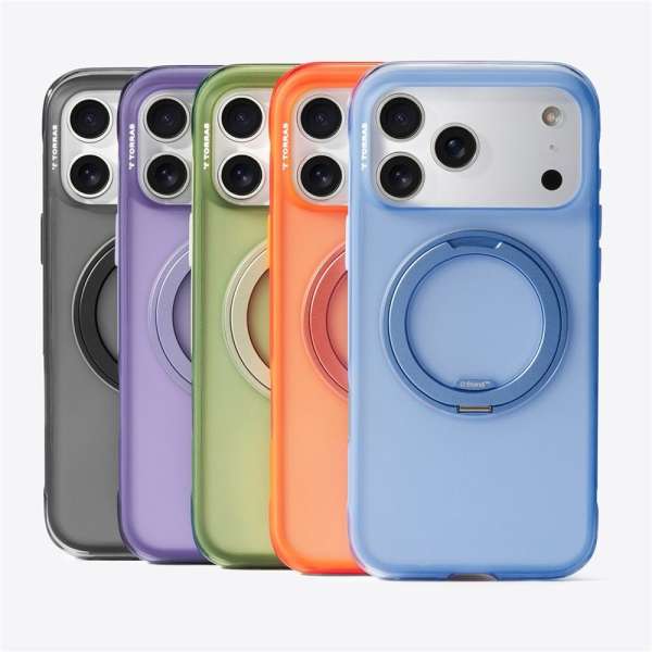 Torras Ostand O Air case for iPhone 17 Pro Max Obsidian Black