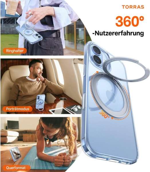 Torras Ostand Pro case for iPhone 17 Clear