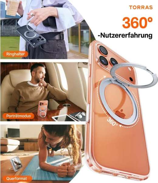 Torras Ostand Pro case for iPhone 17 Pro Clear
