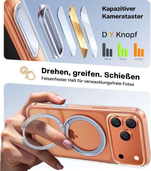 Torras Ostand Pro case for iPhone 17 Pro Clear