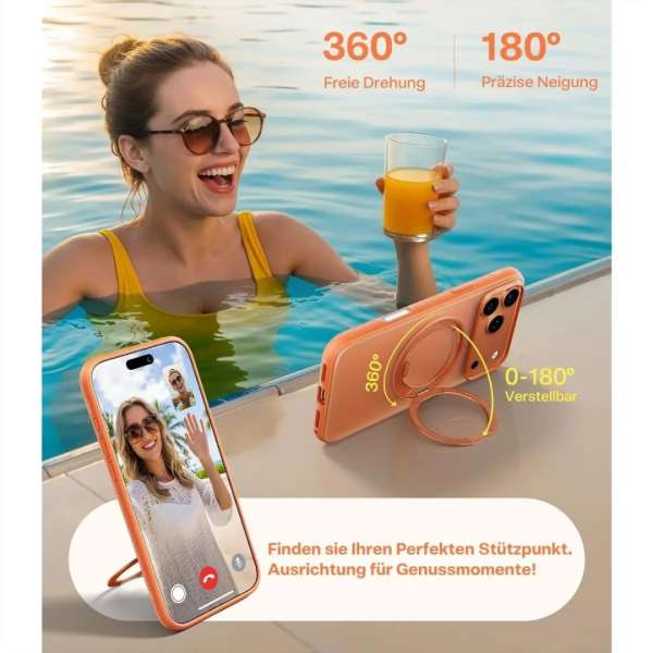Torras Ostand Pro case for iPhone 17 Pro Energy Orange