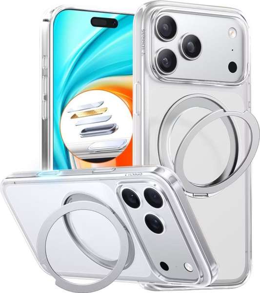Torras Ostand Pro case for iPhone 17 Pro Max Clear