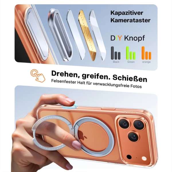 Torras Ostand Pro case for iPhone 17 Pro Max Clear