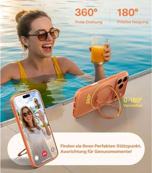 Torras Ostand Pro case for iPhone 17 Pro Max Energy Orange