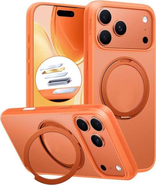 Torras Ostand Pro case for iPhone 17 Pro Max Energy Orange