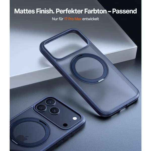 Torras Ostand Pro case for iPhone 17 Pro Max Midnight Blue