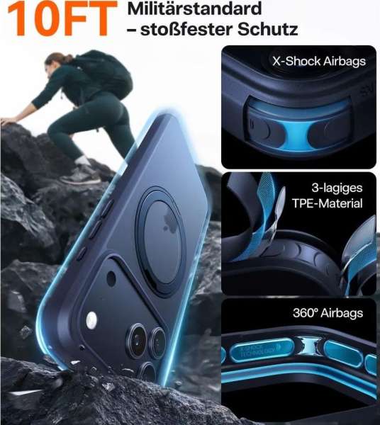 Torras Ostand Pro case for iPhone 17 Pro Midnight Blue