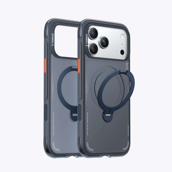 Torras Ostand Q3 Air case for iPhone 17 Pro Deep Blue