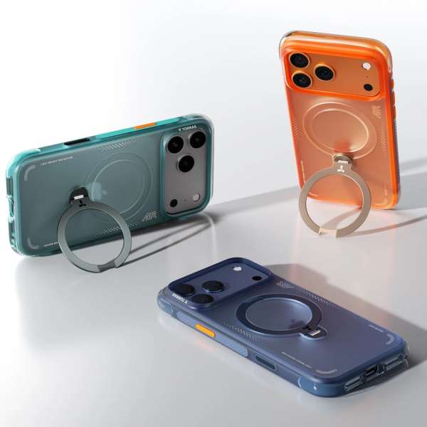 Torras Ostand Q3 Air case for iPhone 17 Pro Deep Blue