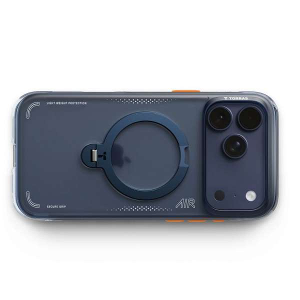 Torras Ostand Q3 Air case for iPhone 17 Pro Deep Blue