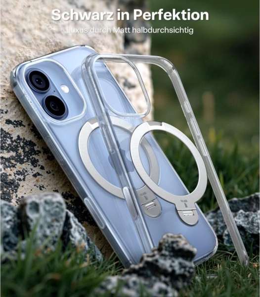 Torras Ostand Q3 Spin case for iPhone 17 Clear