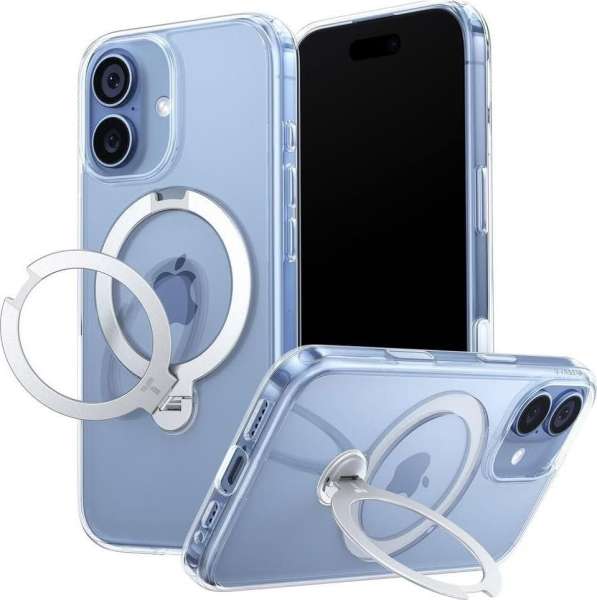 Torras Ostand Q3 Spin case for iPhone 17 Clear