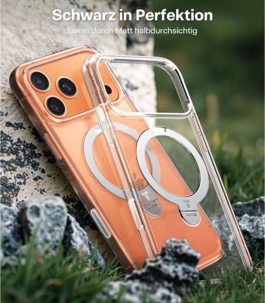 Torras Ostand Q3 Spin case for iPhone 17 Pro Clear
