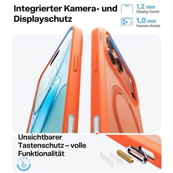 Torras Ostand Q3 Spin case for iPhone 17 Pro Energy Orange
