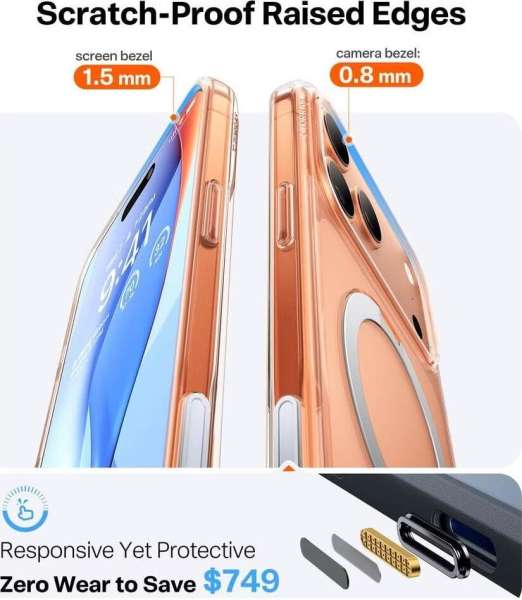 Torras Ostand Q3 Spin case for iPhone 17 Pro Max Clear