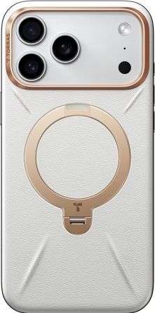 Torras Ostand Q3 Vegskin case for iPhone 17 Pro Pearl Grey
