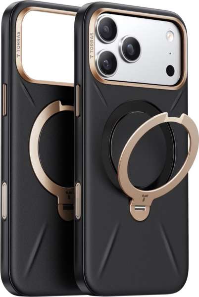 Torras Ostand Q3 Vegskin for iPhone 17 Pro Max Obsidian Black