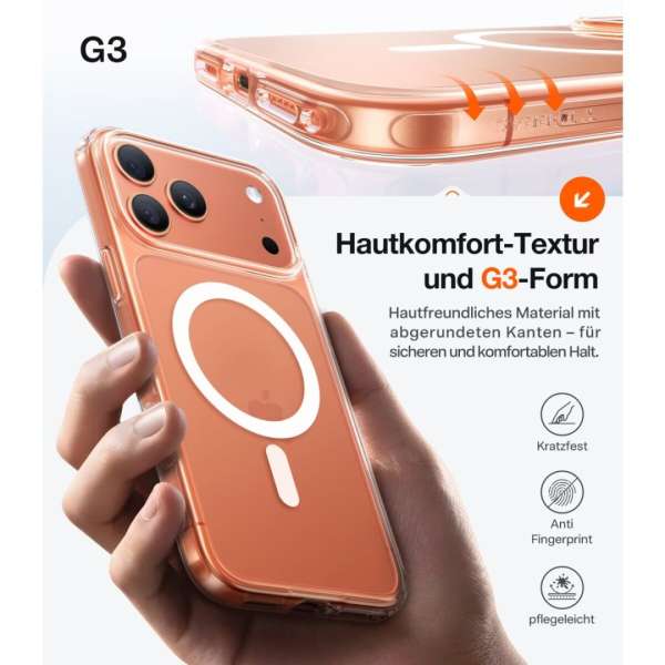 Torras Torras Guardian Magnetic case for iPhone 17 Pro Clear