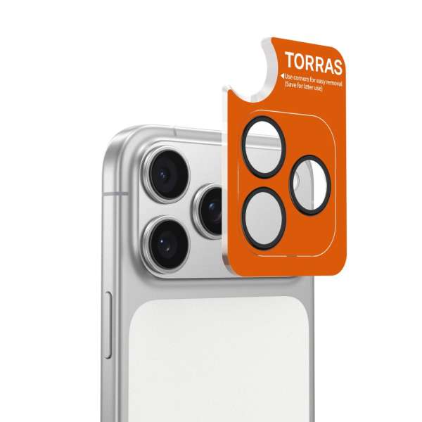Torras Lensguard Screen Protector for iPhone 17 Pro Black